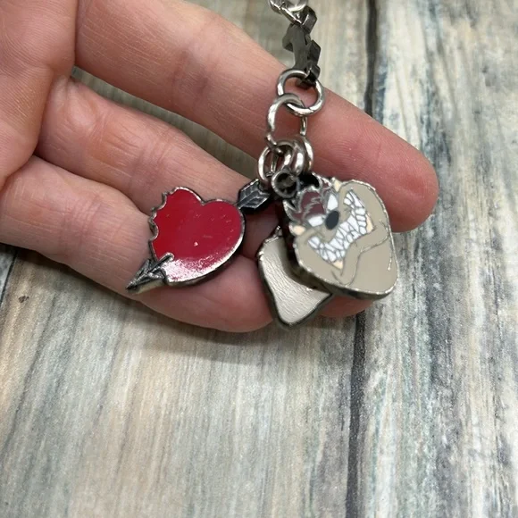 ⭐️🌸Vintage Tasmanian Devil cartoon keychain looney toons Y2K - Picture 6 of 7